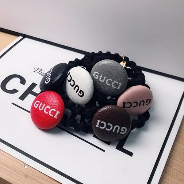 

fashion mark hair rubber bands detachable double layer copper head rope stylish hair ring for vip gift, Golden;silver