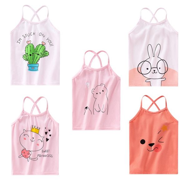 

new summer kids cotton t-shirt cartoon pattern baby vest boys girls shirt toddler girl boy shirts thin clothes, Blue