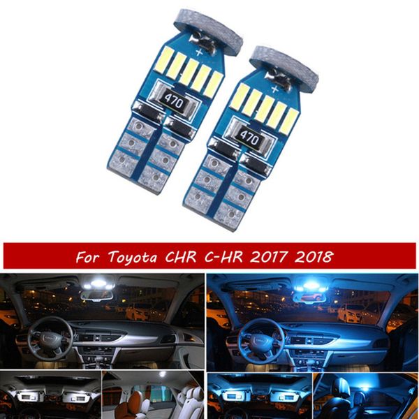 

6шт canbus led интерьера зеркало для макияжа свет лампа купола лампы t10 магистральные свет для chr chr 2017 2018 12 белый
