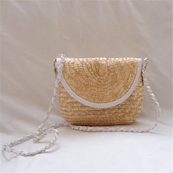 

summer straw woven bag wheat straw chain small bag fashion simple women's