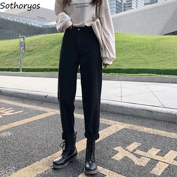 

jeans women denim comfortable slim-fit all-match outwear outfit womens straight trendy basic korean style casual full length new, Blue