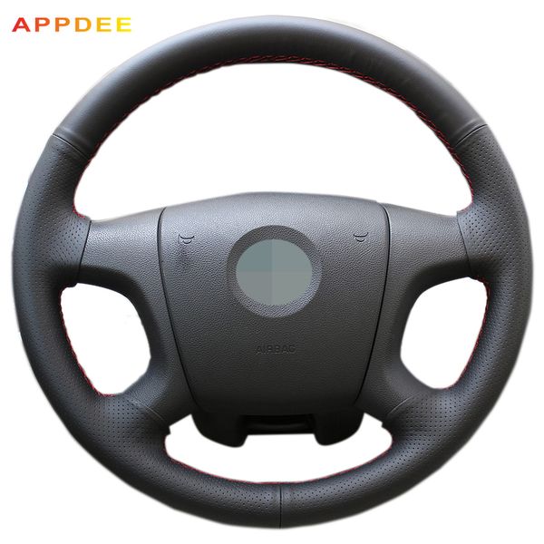 

appdee black artificial leather car steering wheel cover for octavia 2005-2009 fabia 2005-2010