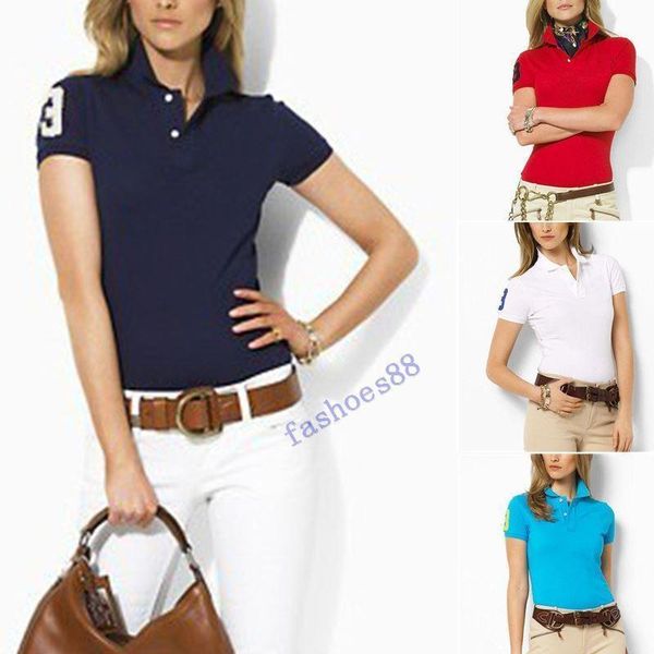 

lauren ralph polo ralph lauren рынк дизайнер небольшая лошадь бренда hot 100% подлинные женщины бренда польос моды случайные поло рукав руба, White