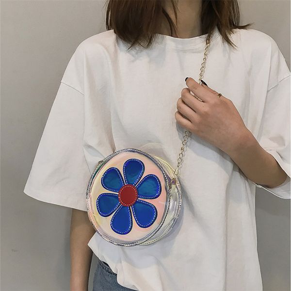 

новый женщин подсолнечника лазер прозрачный кроссбоди сумки messenger плечо мешок пляжа