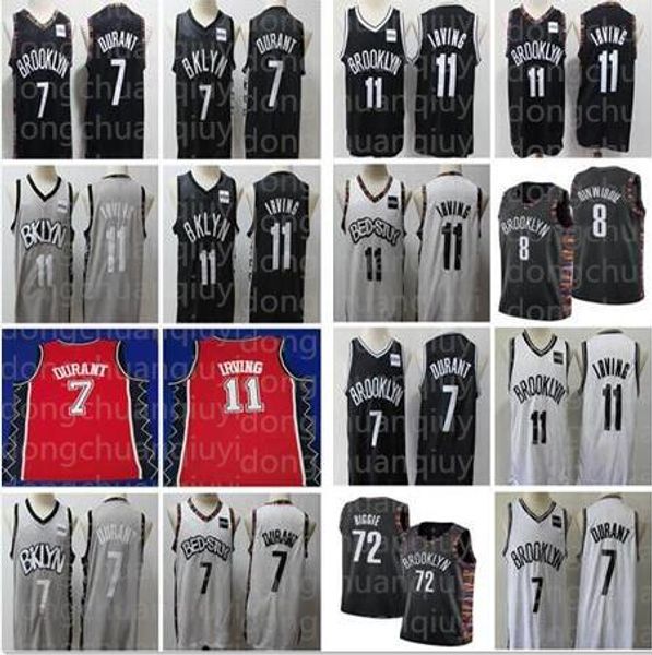 

ncaa 2020 men's kevin 7 durant jersey 2 #11 kyrie basketball irving spencer dinwiddie levert 72 biggie 8, Black;red