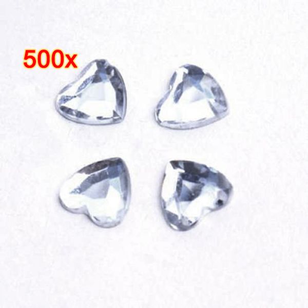 

500pcs 8mm hearts wedding party table decoration confetti favor - clear