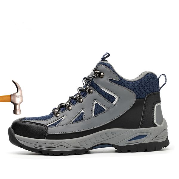 

new high-safety shoes men's shoes fashion large size anti-mite steel head anti-mite men's work boots 36-46, Black