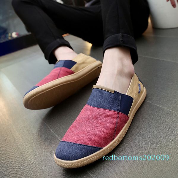 

aruonet simple men flats plimsolls style canvas casual shoes men espadrille fisherman shoes plus size alpargatas hombre 09r, Black