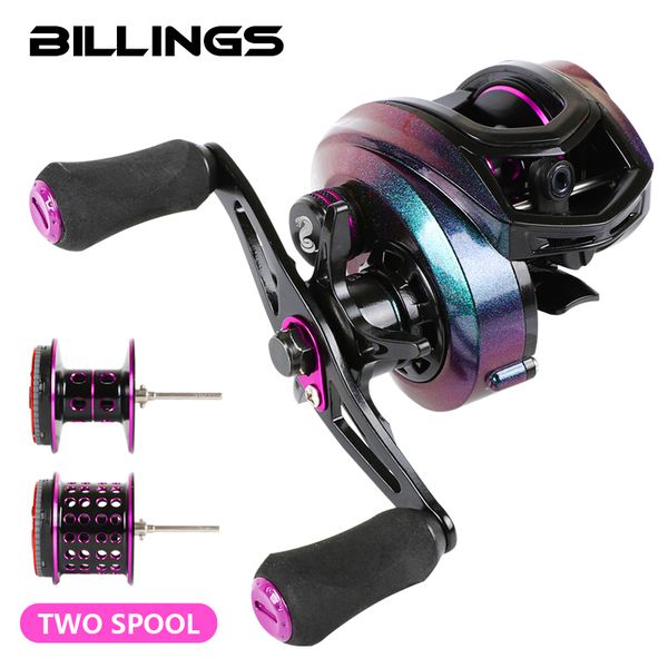 

billings 8. high speed baitcasting reel 9+1bb casting fishing 8kg max drag carp fishing double brake double metal spool