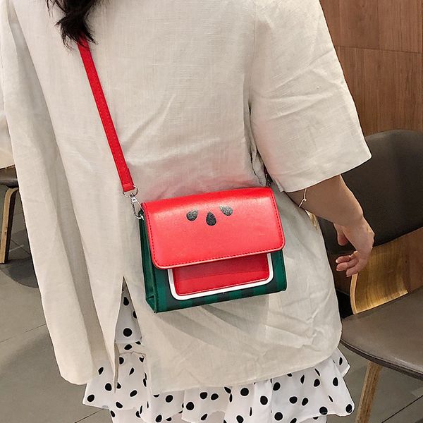 

jhd-small fresh fashion watermelon messenger bag cute small bag wide shoulder