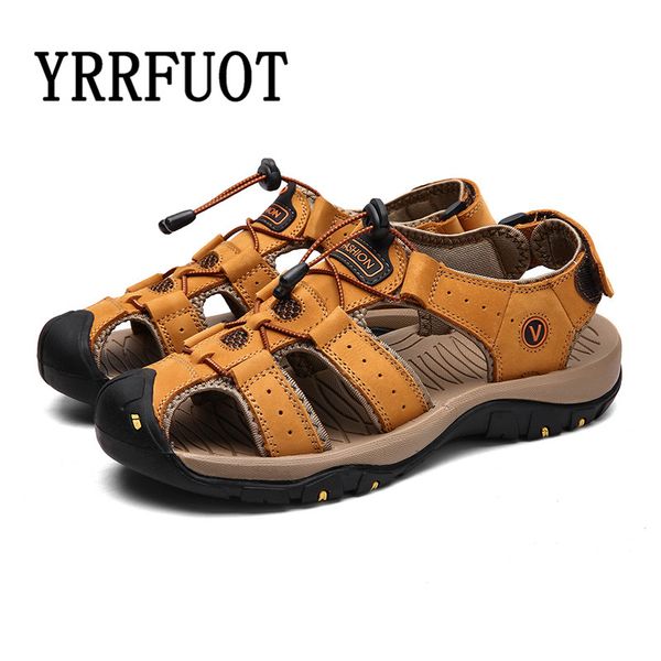

vogue summer men casual sandals cool hollow beach shoes light breathable flat shoes man' wearable leisure sandal big size, Black