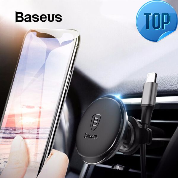 

car phone holder for iphone samsung magnet mobile phone holder stand air vent mount car holder & cable organizer