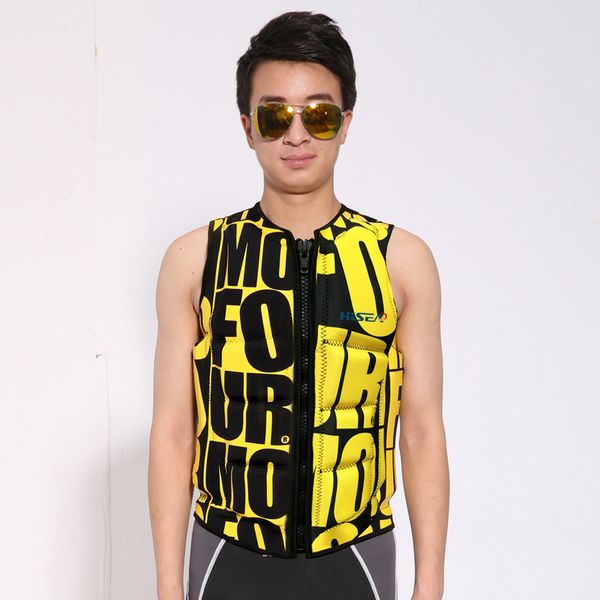 

hisea professional life jackets thick water floating surfing snorkeling fishing racing vest portable folded