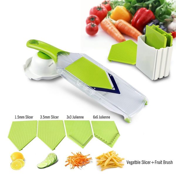 

birthday party mandoline slicer vegetables cutter with 4 stainless steel blade carrot grater onion dicer slicer kitchen accessories