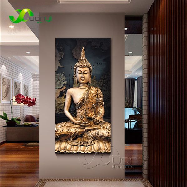 

1 panel abstract buddha canvas oil painting wall picture for living room cuadros buddha decoration modern printing unframed