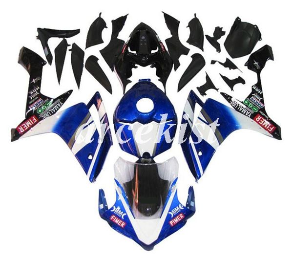 

injection mold new abs motorcycle full fairings kit fit for yamaha yzf-r1 2007 2008 07 08 add tank cover bodywork set dark blue black