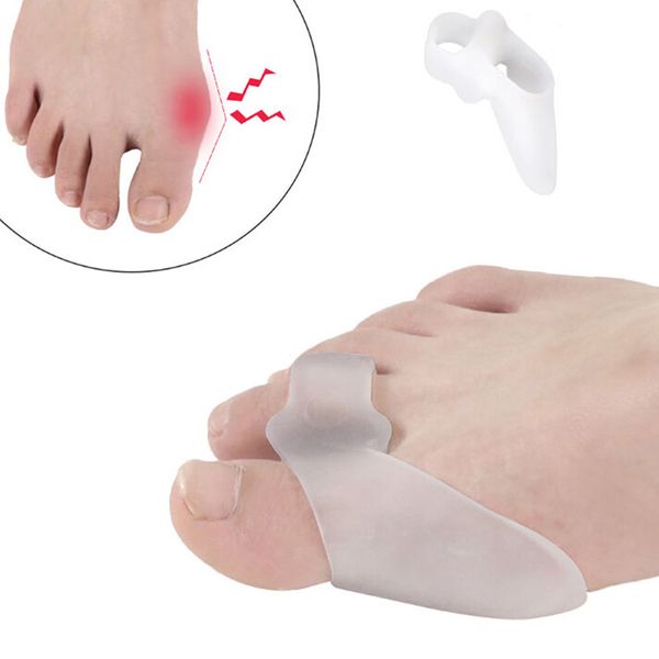 

velishy silicone fingers 1 hole toe separator shoes inserts thumb valgus protector toe separator hallux valgus insoles, Black