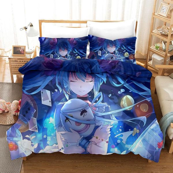

3d hatsune miku печати пододеяльник пододеяльники наволочки one piece утешитель постельного белья постельного белья комплект постельного бел