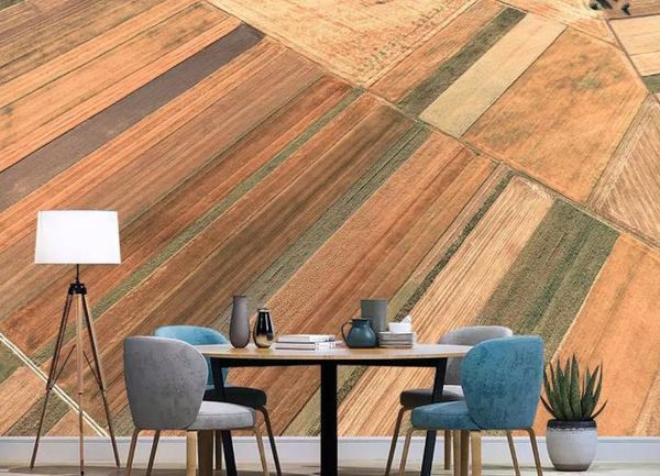 

modern modern minimalist geomet watercolor hand-painted murals wallpaper living room bedroom pastoral background wall painting 3d wall paper
