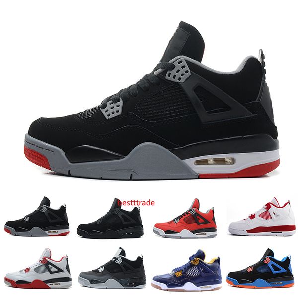

4 4s mens basketball shoes motosports blue fire red white cement pure money toro bravo bred cavs alternate 89 sports sneakers trainers