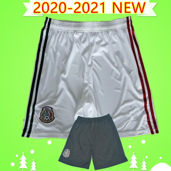 

2020 2021mexico soccer shorts mens home away white black football pants national team 20 21 chicharito lozano dos santos h.lozano, Black;red