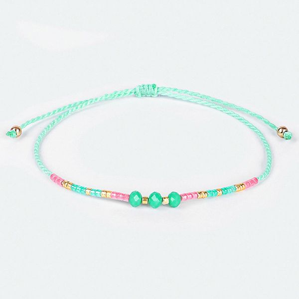 

fashion-colorful seed beads rope wrap vsco girl friendship bracelets boho adjustable bracelet wristband jewelry gifts for women girls, Black