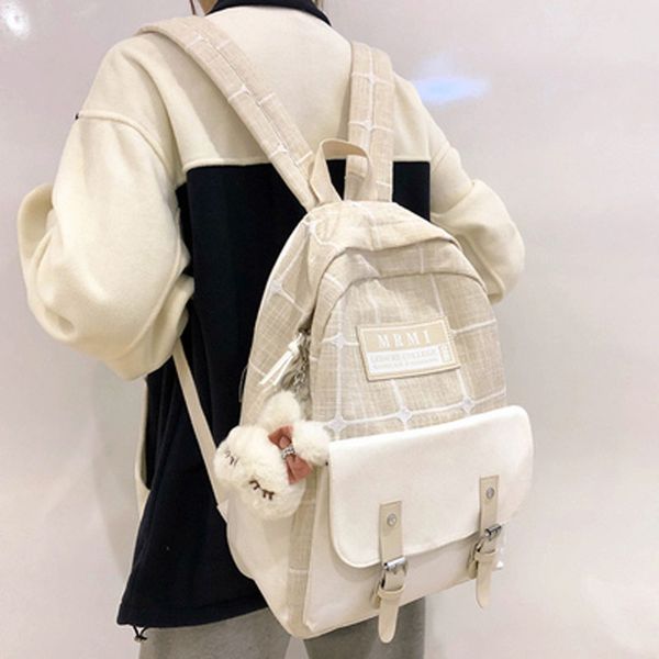 

classic canvas women's fashion backpack large capacity pocket backpack business bags student classic waterproof schoolbags