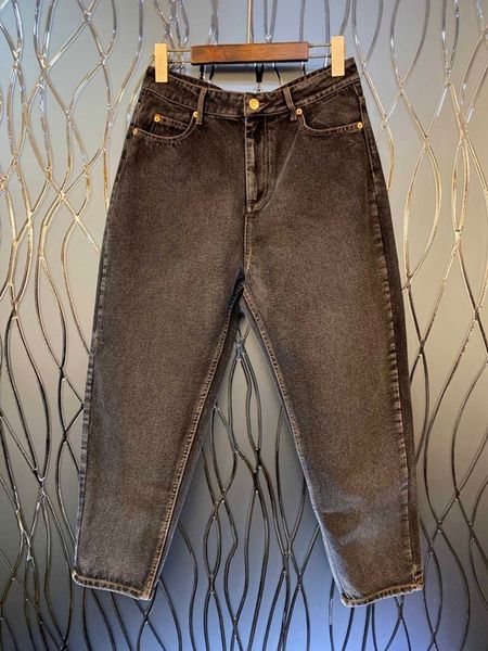 

winter and autumn 2019 new women's symmetrical pocket decoration solid color all over denim pants casual pants 1115, Blue