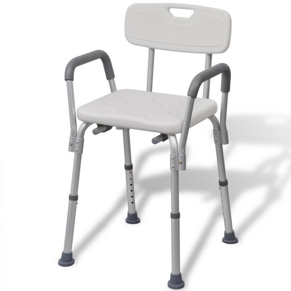 

vidaxl shower seat made of aluminum white pet supplies home garden