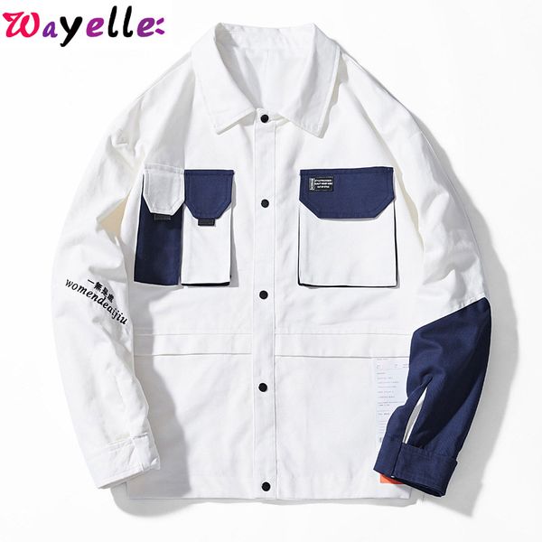 

2019 autumnwinter новой teens куртки мода досуг япония стиль ветрозащитного wrinkle доказательство карманная декоративная воздухопроницаемый, Black;brown