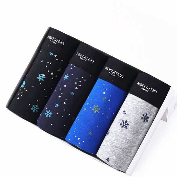

4pcs/lot men's underwear cotton new brand boxers man breathable male panties gay solid shorts brand cueca underpants boxer homme, Black;white