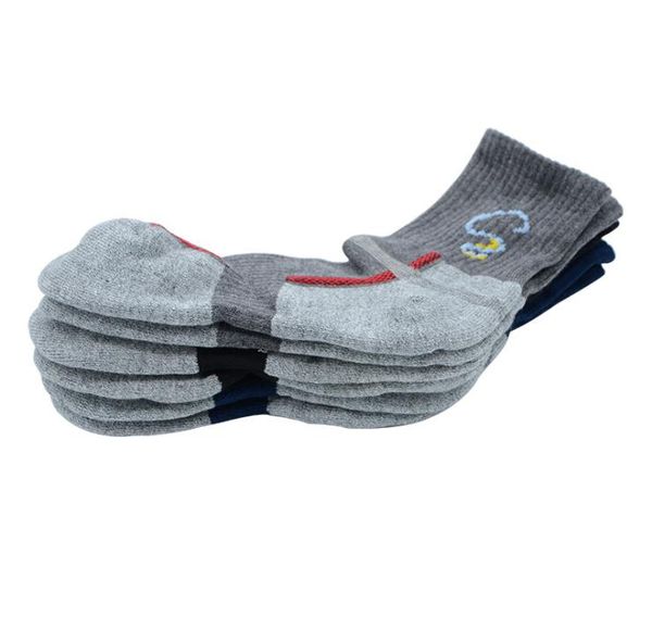 

half-loop socks in tube cotton quilting men's sports socks, Black