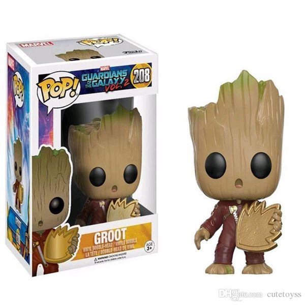 

wholesales dhl shipping funko pop guardians of the galaxy vol-2 groot vinyl action figure with box toy gify doll