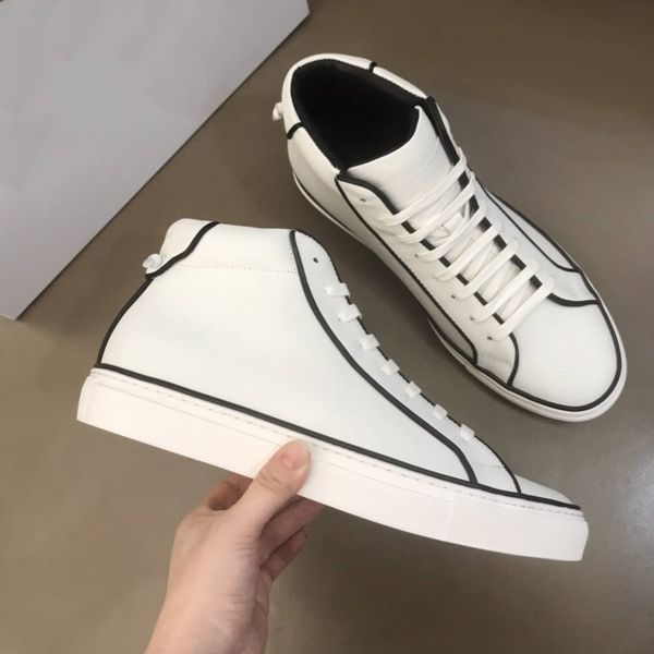 

2019 platform designer luxury shoes men/women casual luxury designer casual shoes new white sneakers real leather, Black