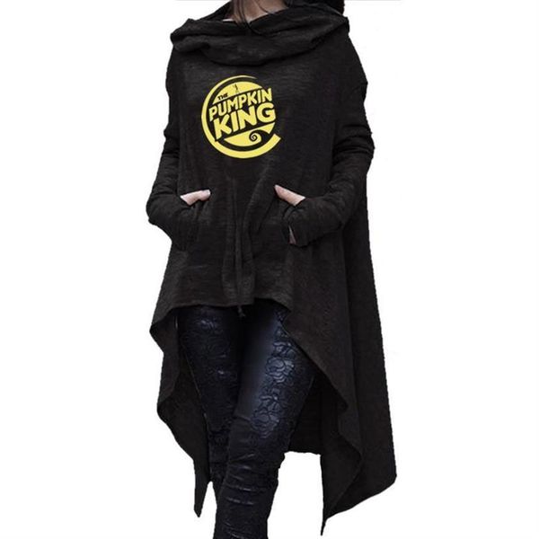 

long irregular letters printhoodies for women sweatshirt femmes kawaii sweatshirts hoodies women clothings harajuku funny cotton, Black