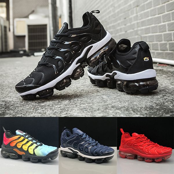 

Nike Air VaporMax TN Plus Running shoes обувь Triple Black White Sunset Photo Blue Wolf Grey США Дизайнерская обувь Спор