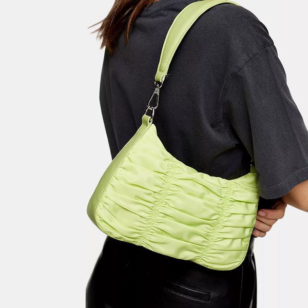 

2020 new small bag nylon shoulder bag baguette pleated underarm crossbody bags for women handbag shoulder