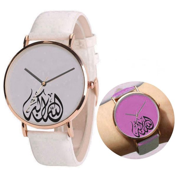 

halloween fashion women watch color changing faux leather strap analog quartz ladies wrist watches, Slivery;brown