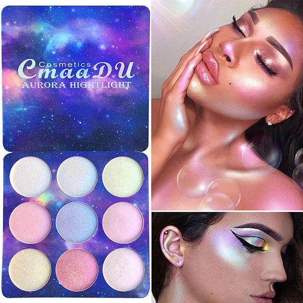 CmaaDu 9 colori Shimmer Eye Shadow Palette Luminous Nude Make Up Palette Ombretto Crema Cosmetici di bellezza maquillage