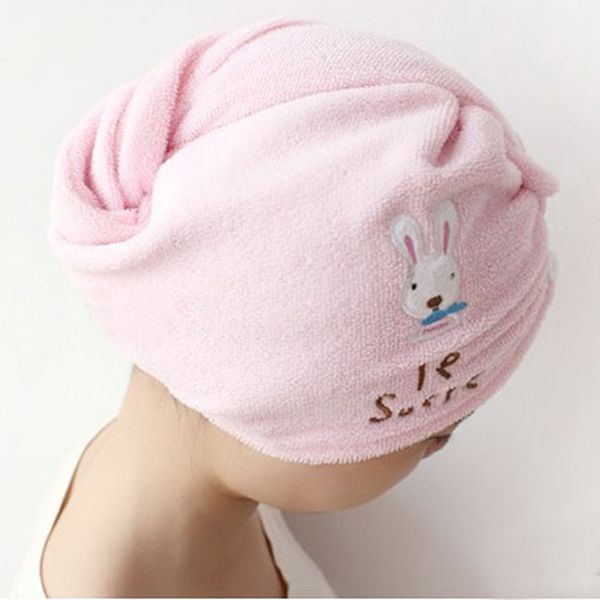 

microfiber bath strong water absorption towel hair dry hat quick drying bonnet soft shower cap head wrap turban bathing tools