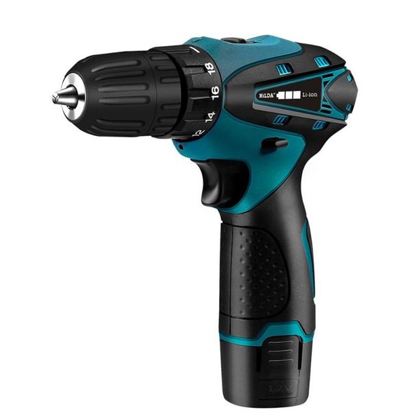 

12v mini electric drill rechargeable cordless screwdriver hand power drill w/led 220v 340w with electricity display lamp