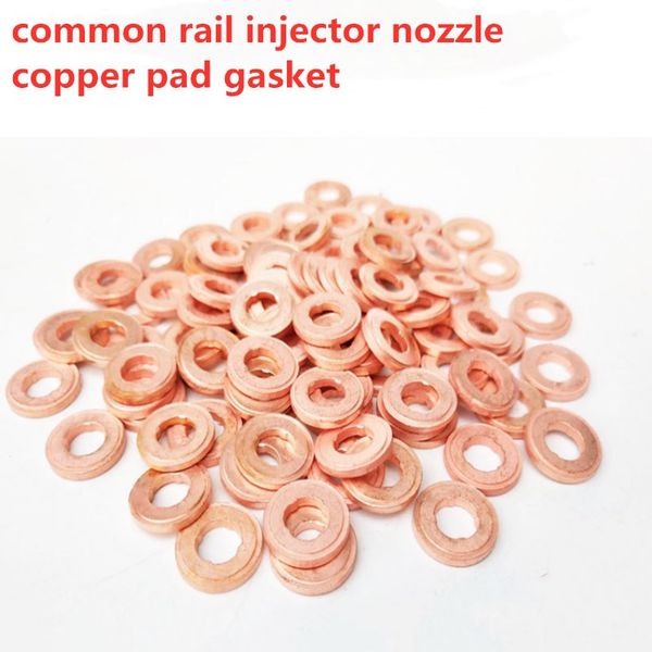 

50 pcs 7x15mm euro-iii common rail injector nozzle copper pad gasket for diesel injector sealing, diesel pump repair tool parts