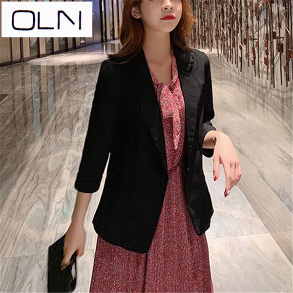 

oln suit jacket classic women's jacket suit fashion autumn female korean small thin section wild small female, White;black