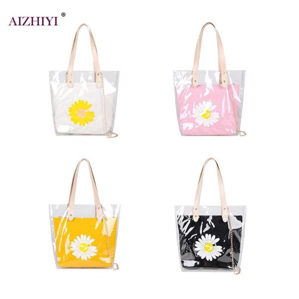 

pvc transparent плечо сумка мода сумка мешок женщины кожаных totes для терассы покупки путешествия украшения