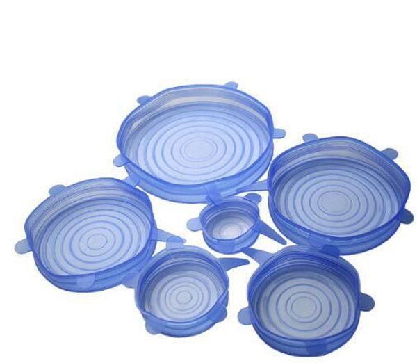 

6-piece stretchable silicone fresh-keeping lid bowl lid vacuum lid sealed fresh-keeping