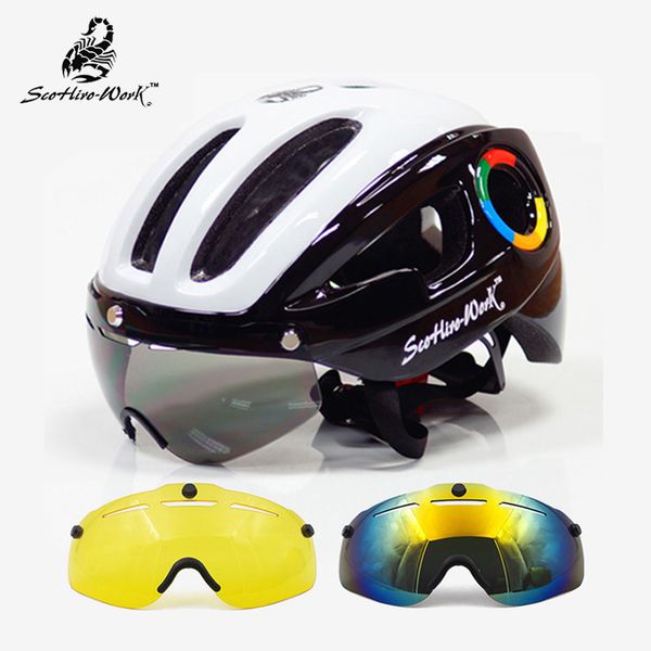

ultralight eps bicycle helmet for man road mtb mountain bike helmet lenses cycling glasses vents ciclismo equipment