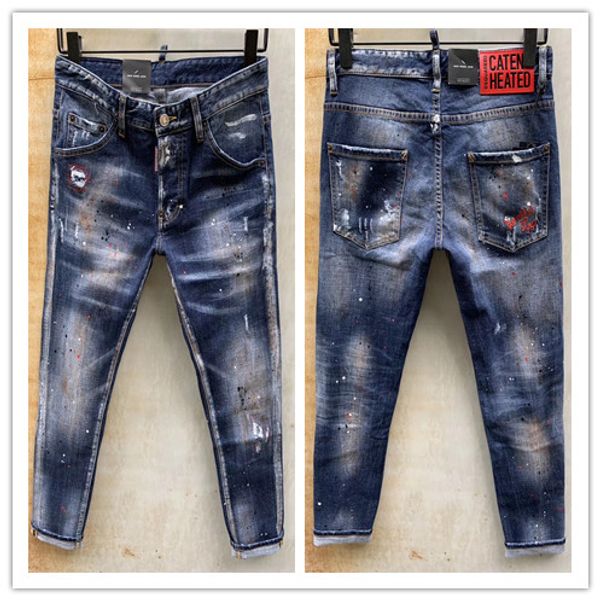 

2020 new brand of fashionable european and american men's casual jeans ,high-grade washing, pure hand grinding, quality optimization l9, Blue