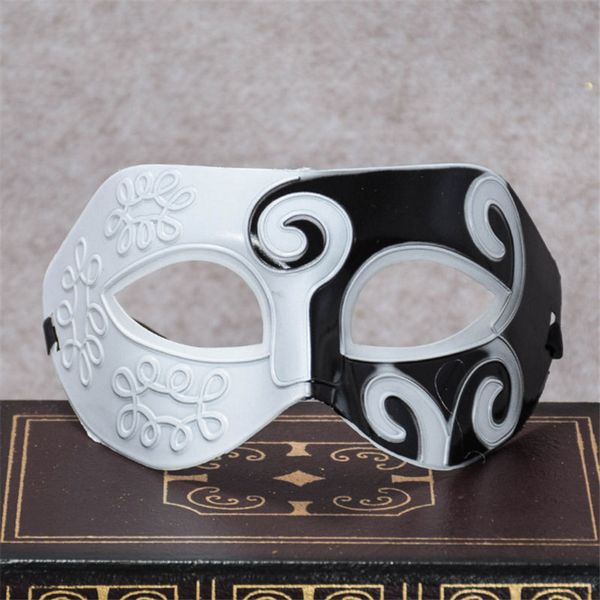 9 * 16 cm Maschere per feste Halloween Mardi Gras Masquerade Celebration Mask cosplay Jazz Prince Mezza faccia Maschera per feste intagliata in plastica 17 colori