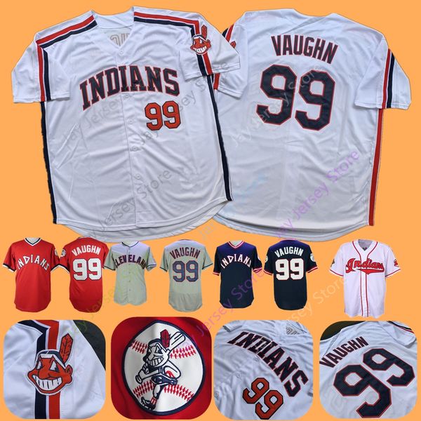 

Ricky Vaughn Jersey All Stitched New Indians Baseball Cleveland Movie Major League Charlie Sheen Wild Thing Home Away White Red