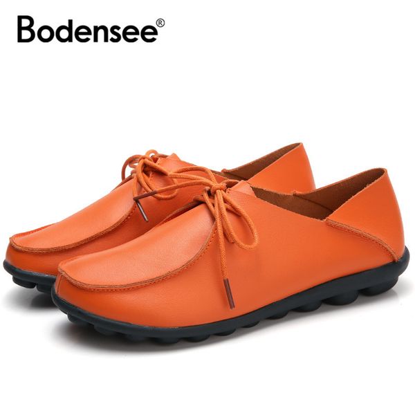 

women flats shoes woman genuine leather slip on loafers shoes woman soft ballerina plus size casual zapatos de mujer, Black